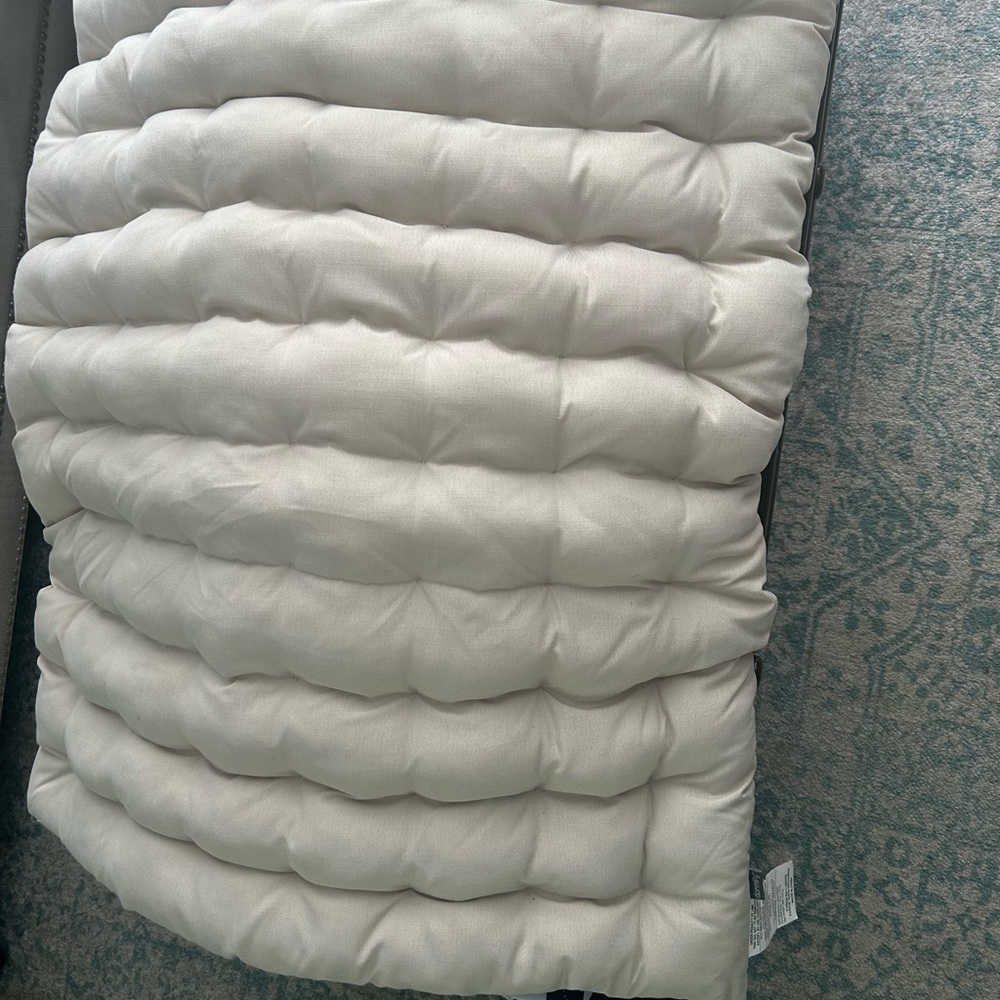 Premium Cream Mattress Cover. Dorm headboard